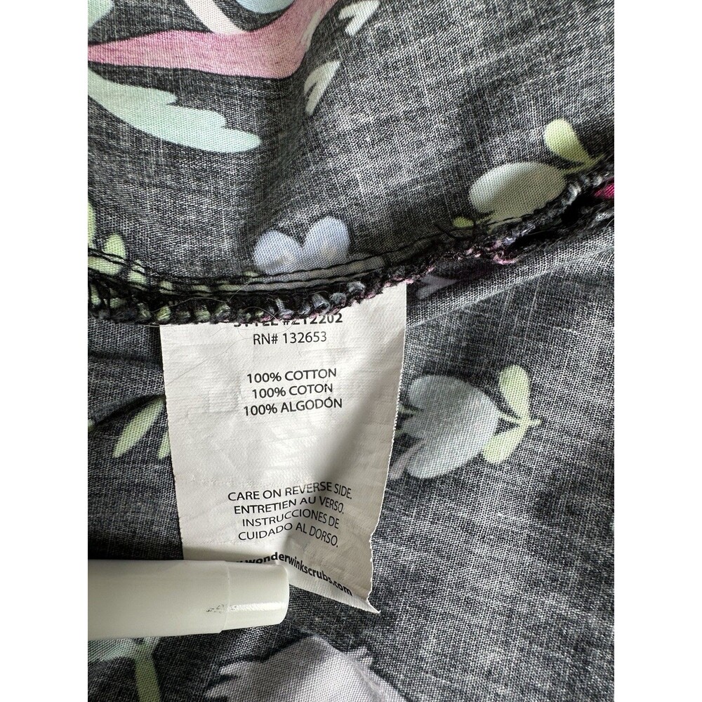Zoe+Cloe Sloth Scrub Top Women's Medium 100% Cotton - Picture 5 of 6